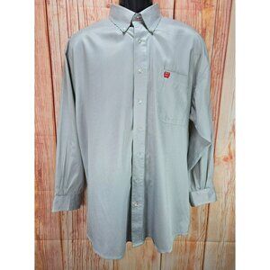 Cinch Mens Striped Silky Western Style Long Sleeve Button-Up Shirt Large